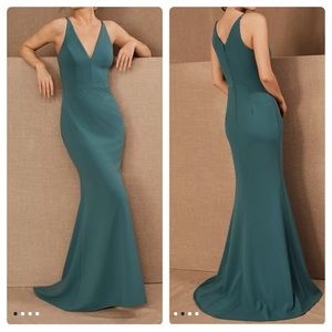 BHLDN JONES V-NECK CREPE DRESS | Size 6